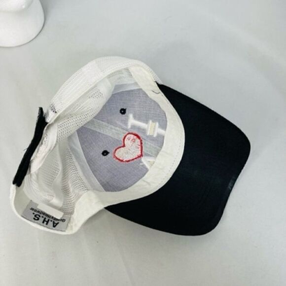 I "Heart" LA Los Angeles Black White Red Baseball Mesh Hat Excellent condition H - Picture 6 of 6